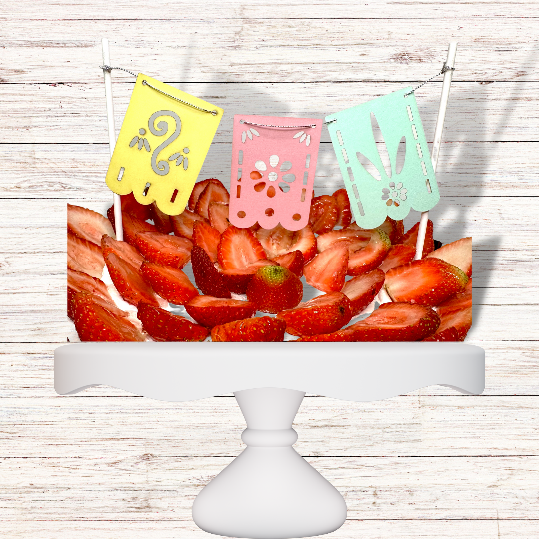 Cake Topper Florecita Rockera