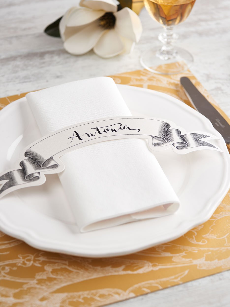 Etiquetas Vintage para Mesa para 12 personas