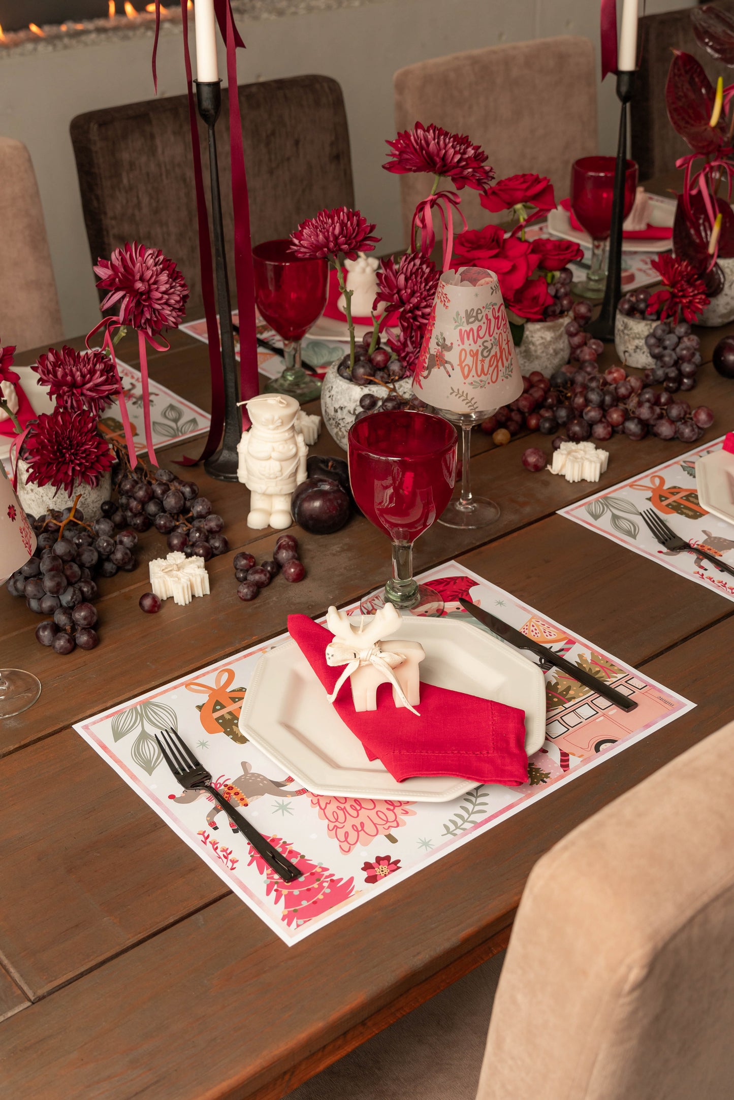 Individuales Navidad Retro