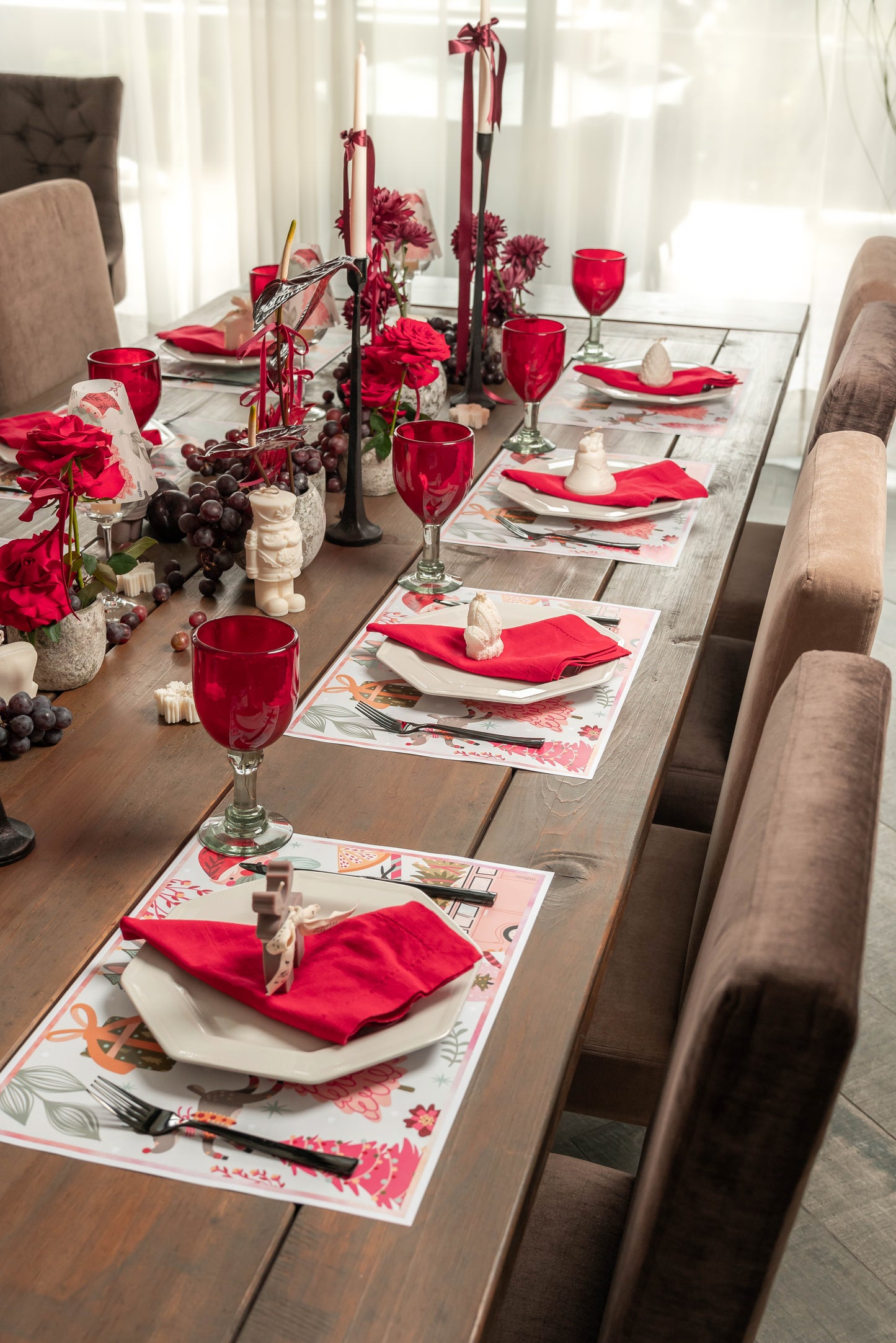 Individuales Navidad Retro