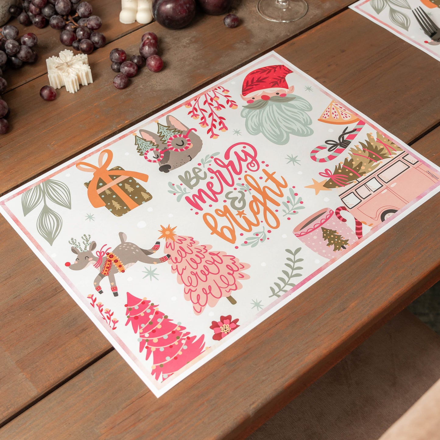 Individuales Navidad Retro