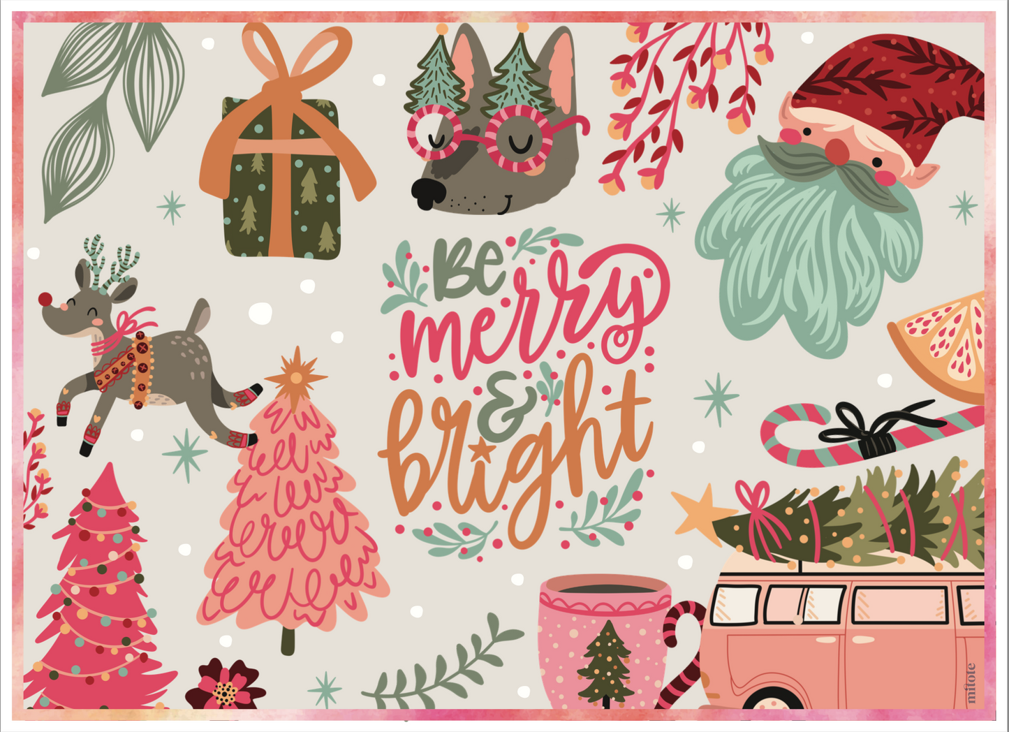 Individuales Navidad Retro
