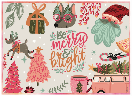 Individuales Navidad Retro