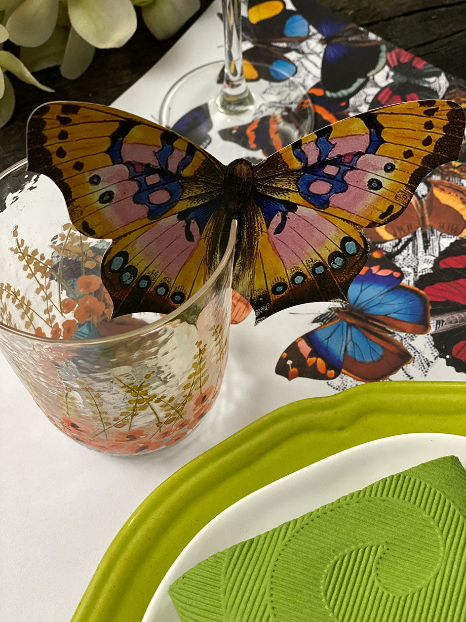 Mariposas Deco para copas y cubiertos